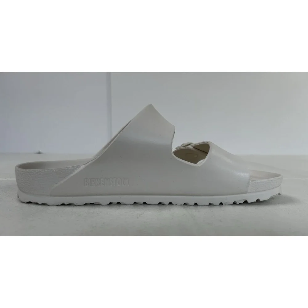 Birkenstock Arizona Essentials EVA Two-Strap Sandals Ivory Men's 10 Ladies 8